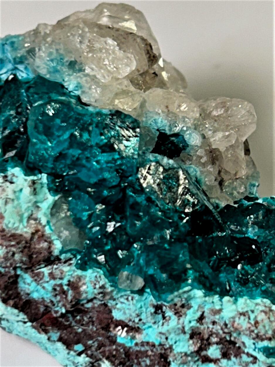 Dioptase Chrysocolla Shattuckite & Calcite
