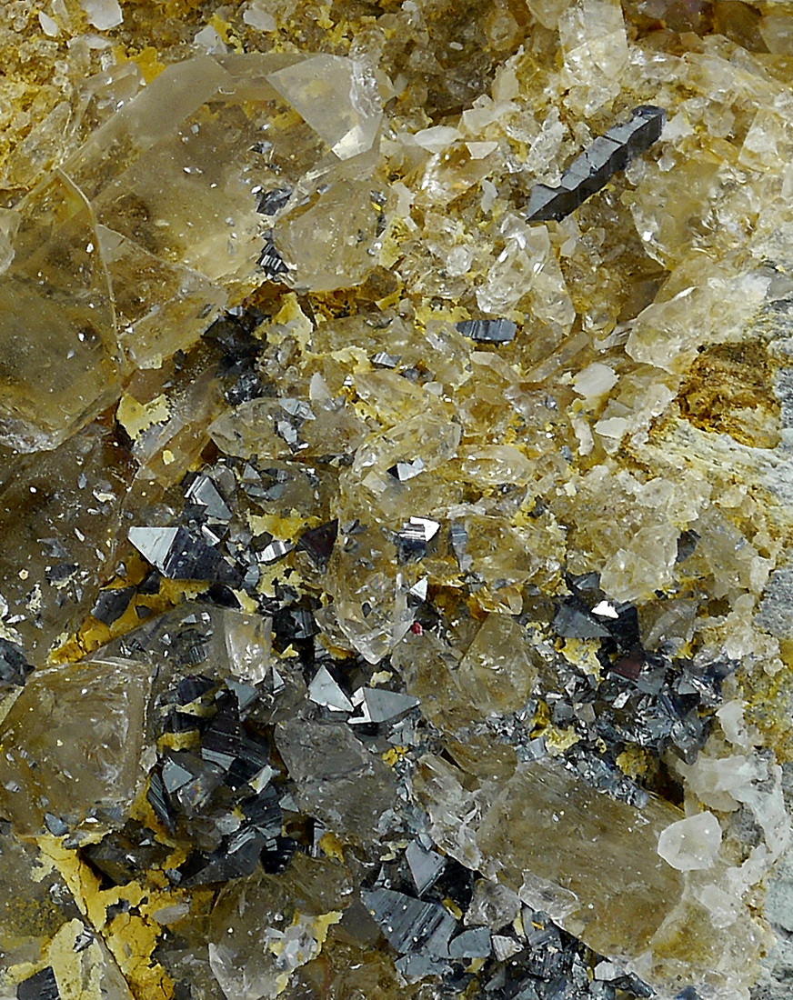 Anatase On Rock Crystal