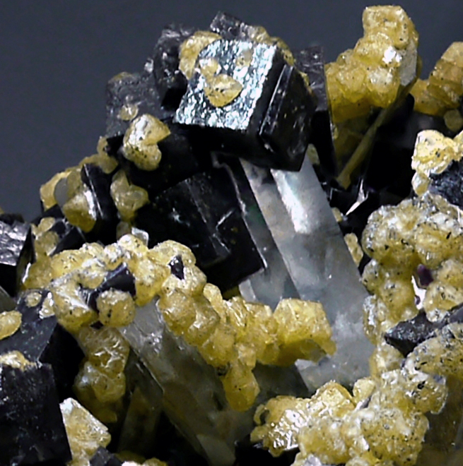 Siderite & Fluorite On Quartz