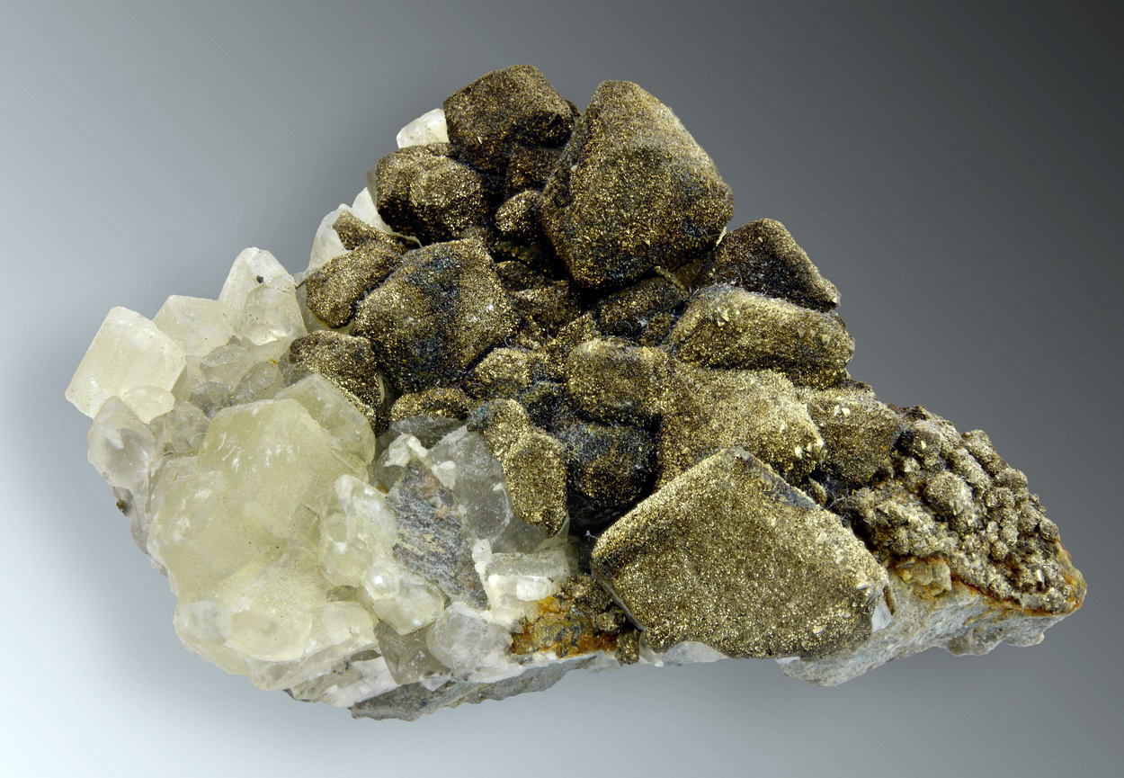 Pyrite On Calcite