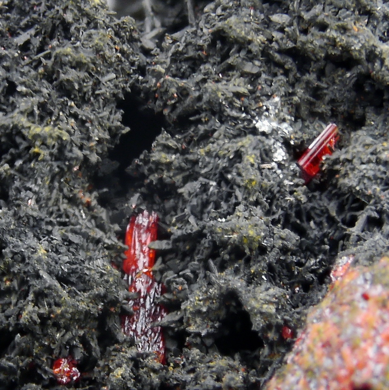 Realgar On Native Arsenic