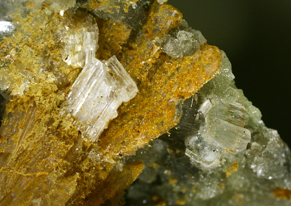 Dawsonite & Celestine & Goethite