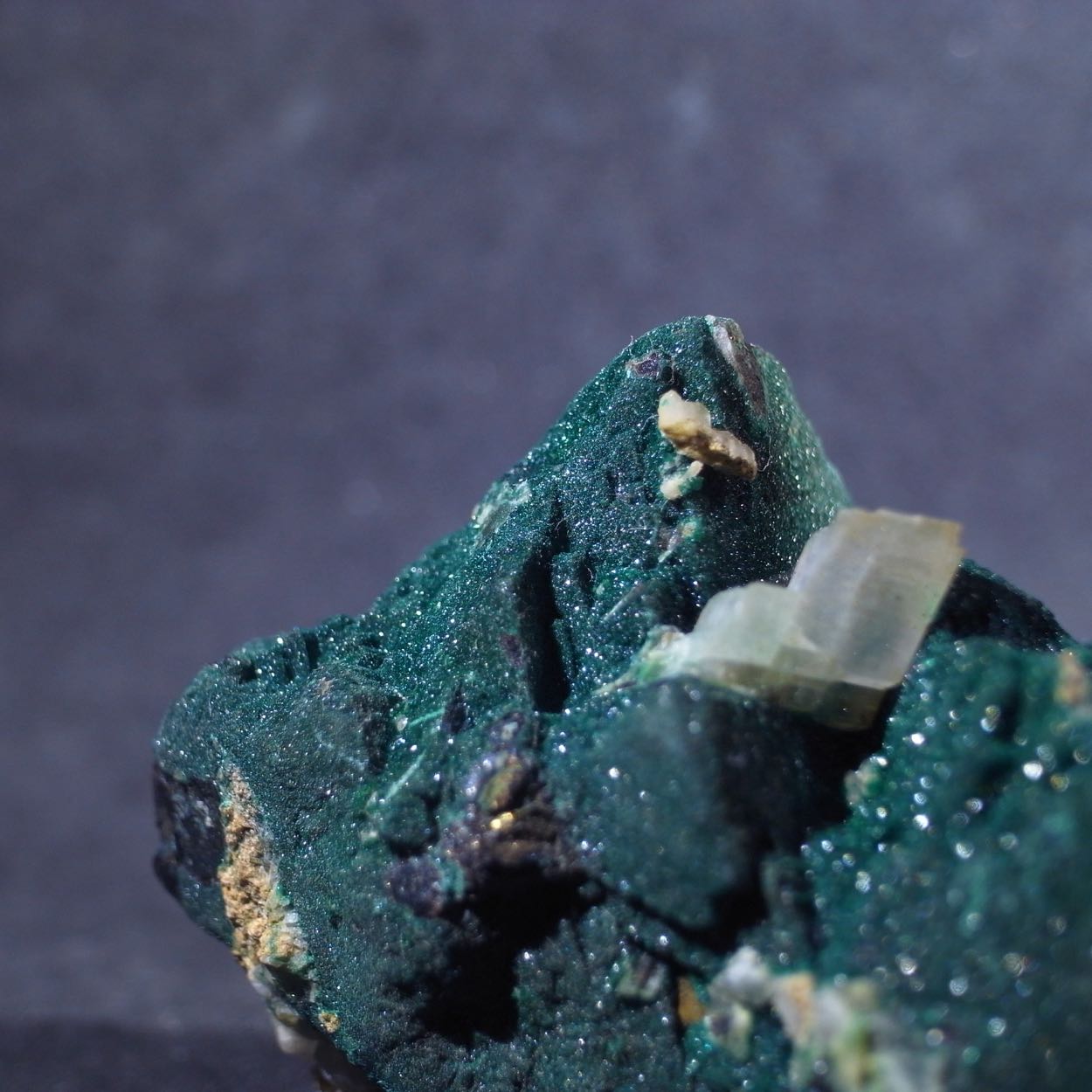 Malachite On Chalcopyrite