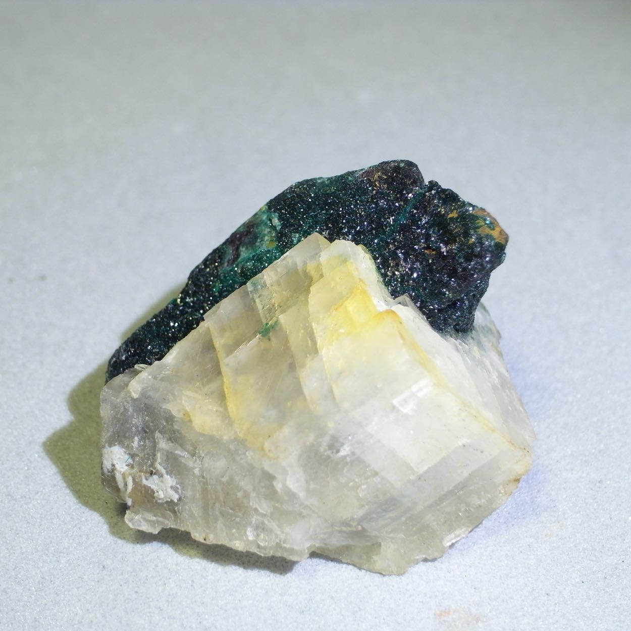 Malachite On Chalcopyrite