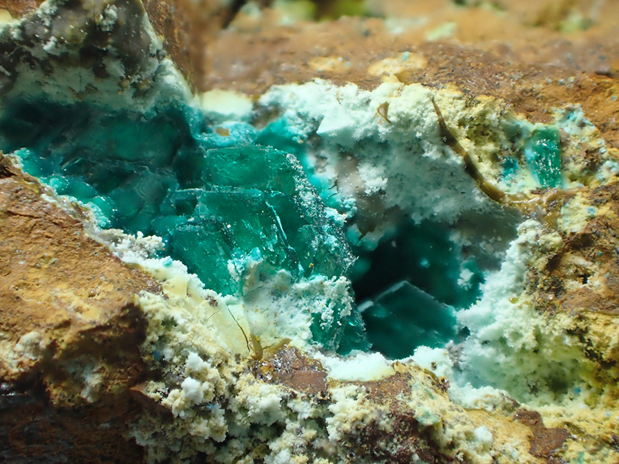 Chalcophyllite & Cyanotrichite