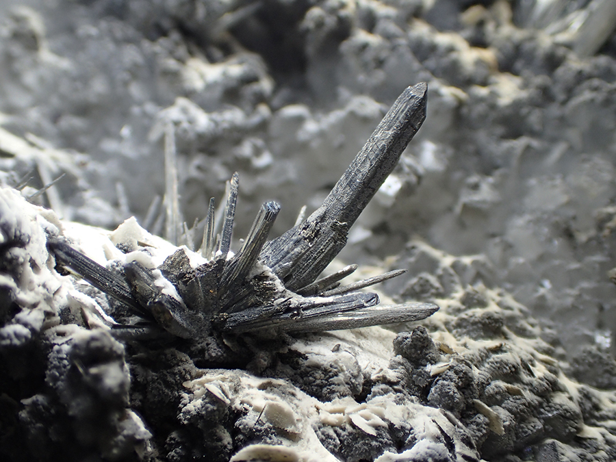 Stibnite Quartz & Calcite