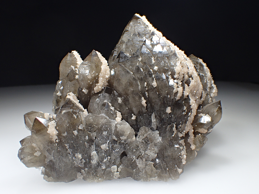 Dolomite On Smoky Quartz