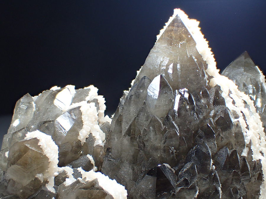 Dolomite On Smoky Quartz