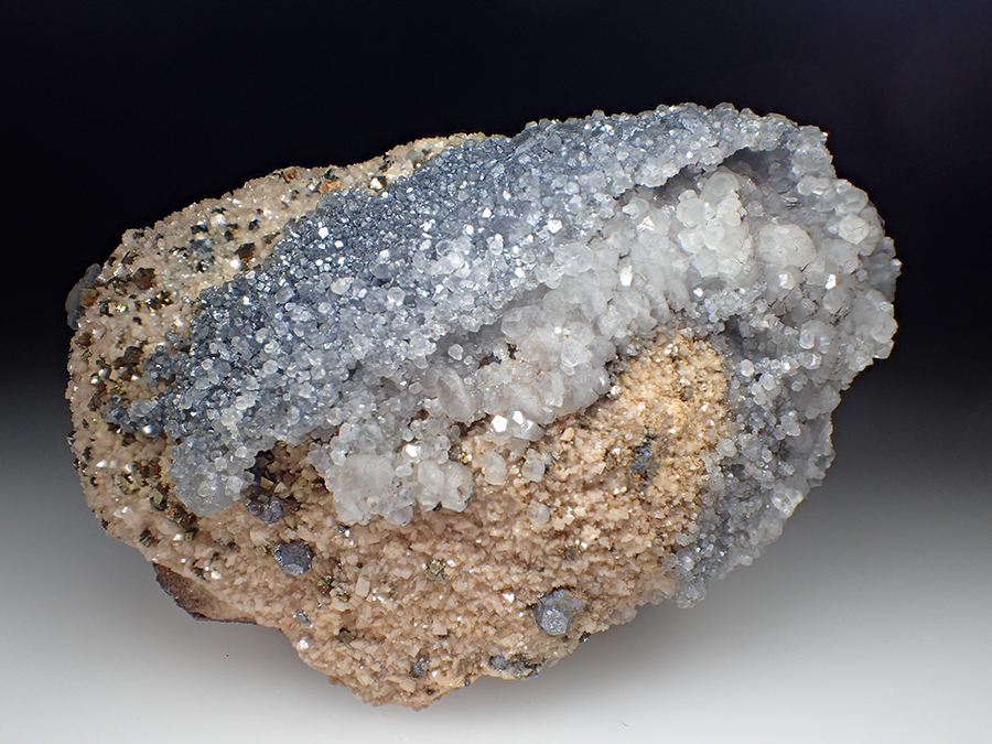 Rhodochrosite Calcite Boulangerite & Chalcopyrite