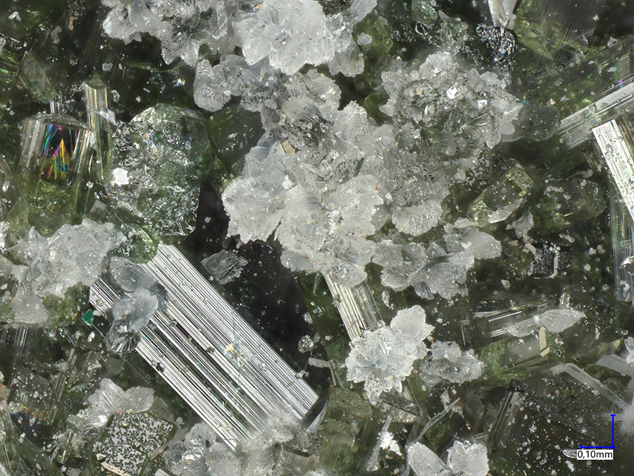 Oyelite & Bakerite & Vesuvianite