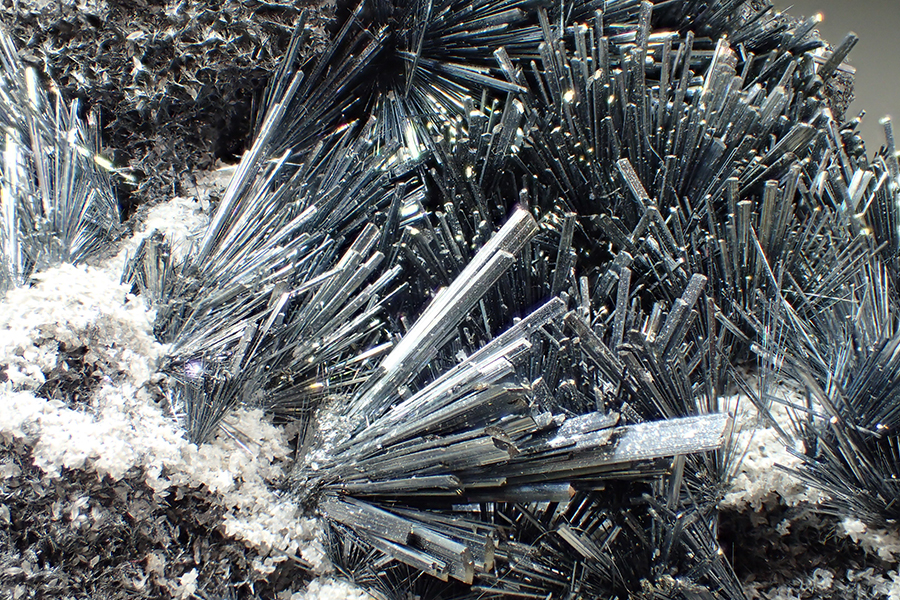 Stibnite & Calcite