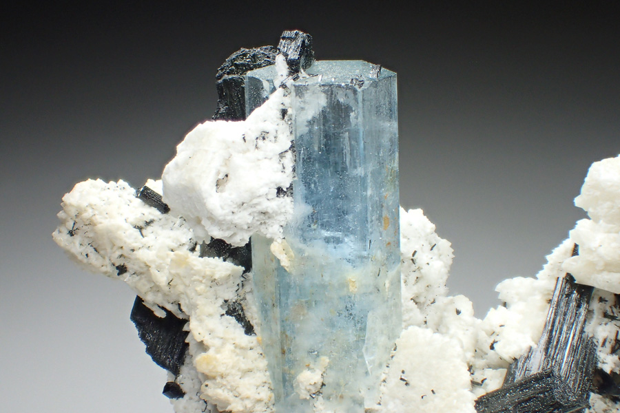 Aquamarine Feldspar & Schorl