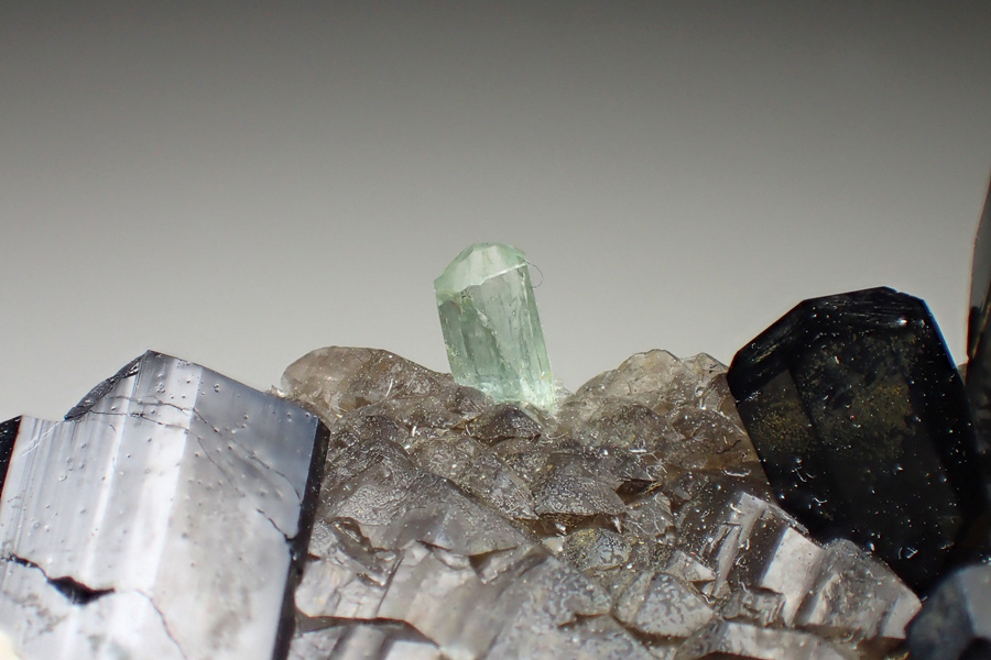 Schorl & Aquamarine & Smoky Quartz & Feldspar