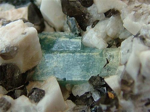 Aquamarine Smoky Quartz & Orthoclase