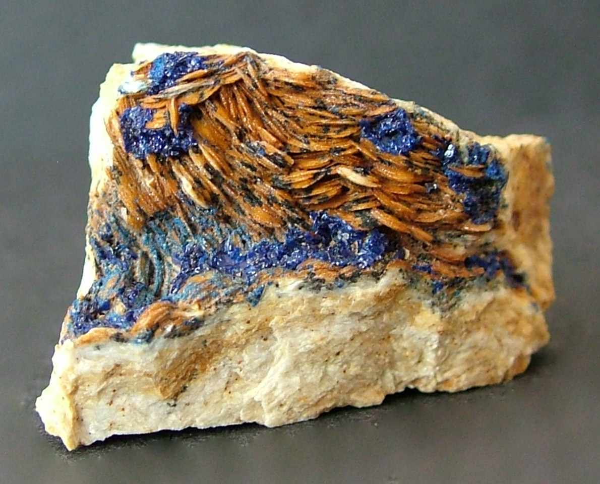 Azurite On Baryte