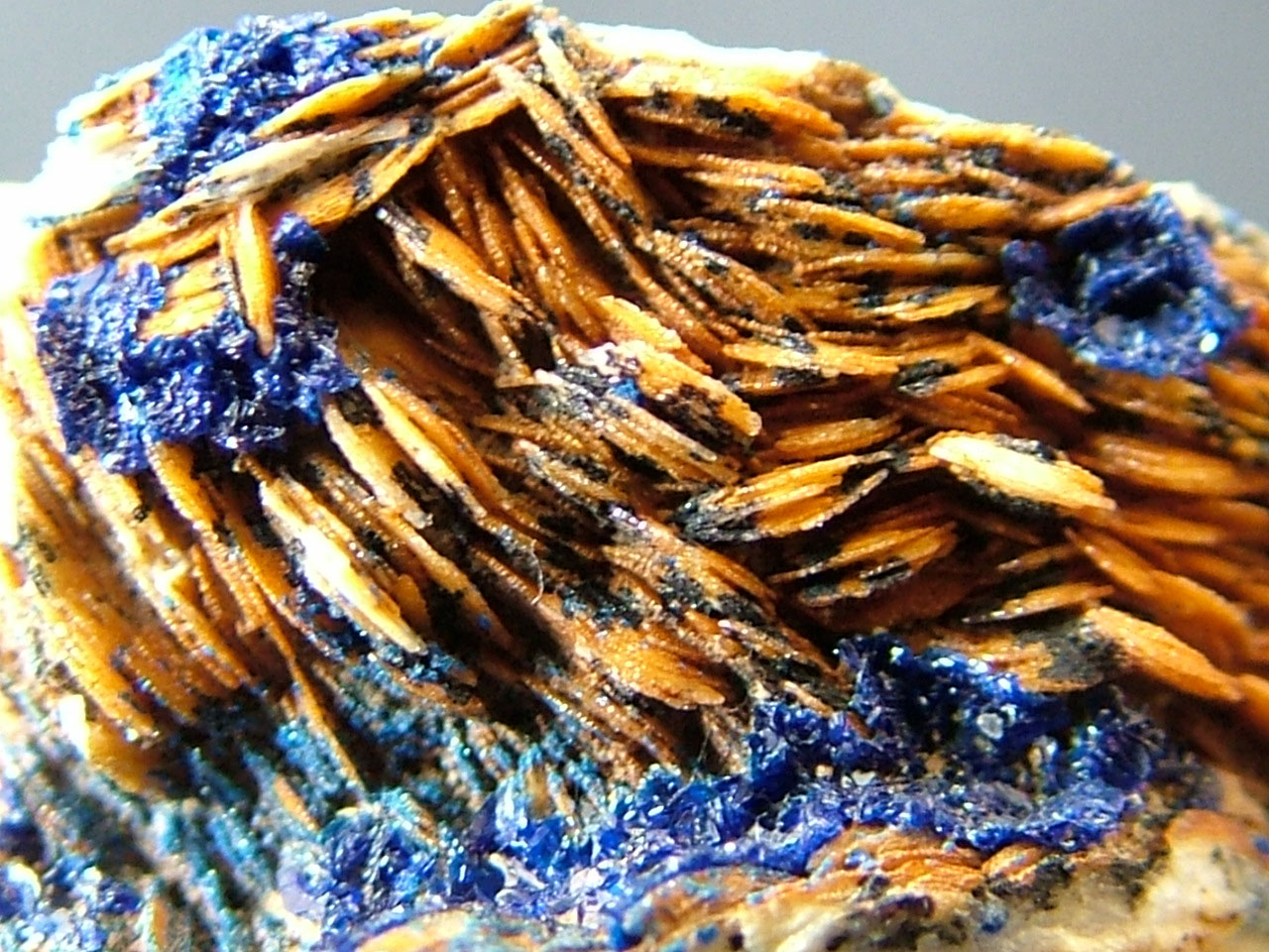 Azurite On Baryte