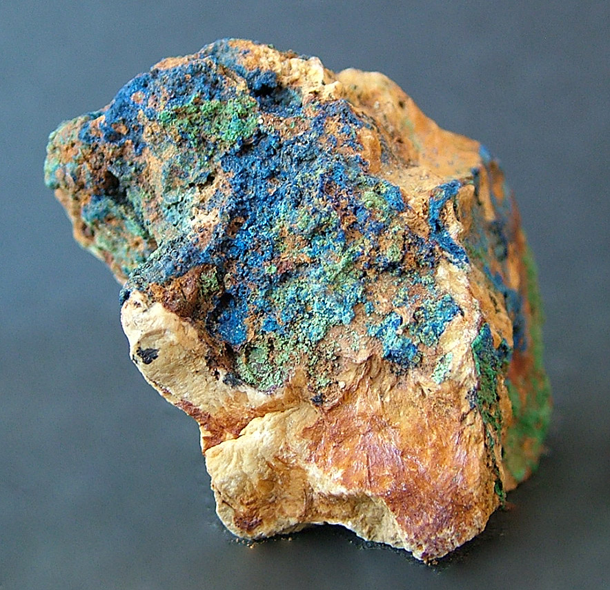 Azurite With Malachite