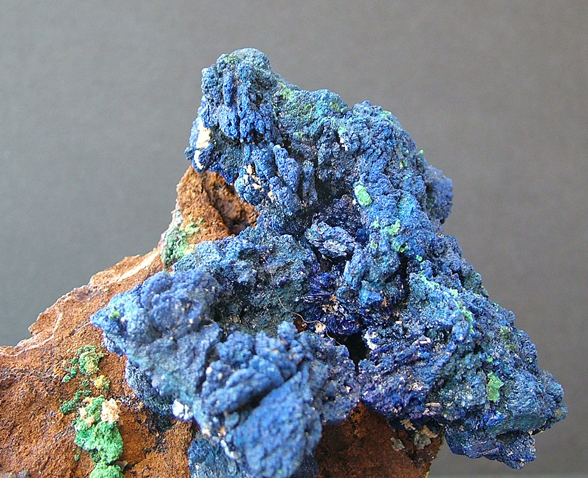 Azurite With Malachite