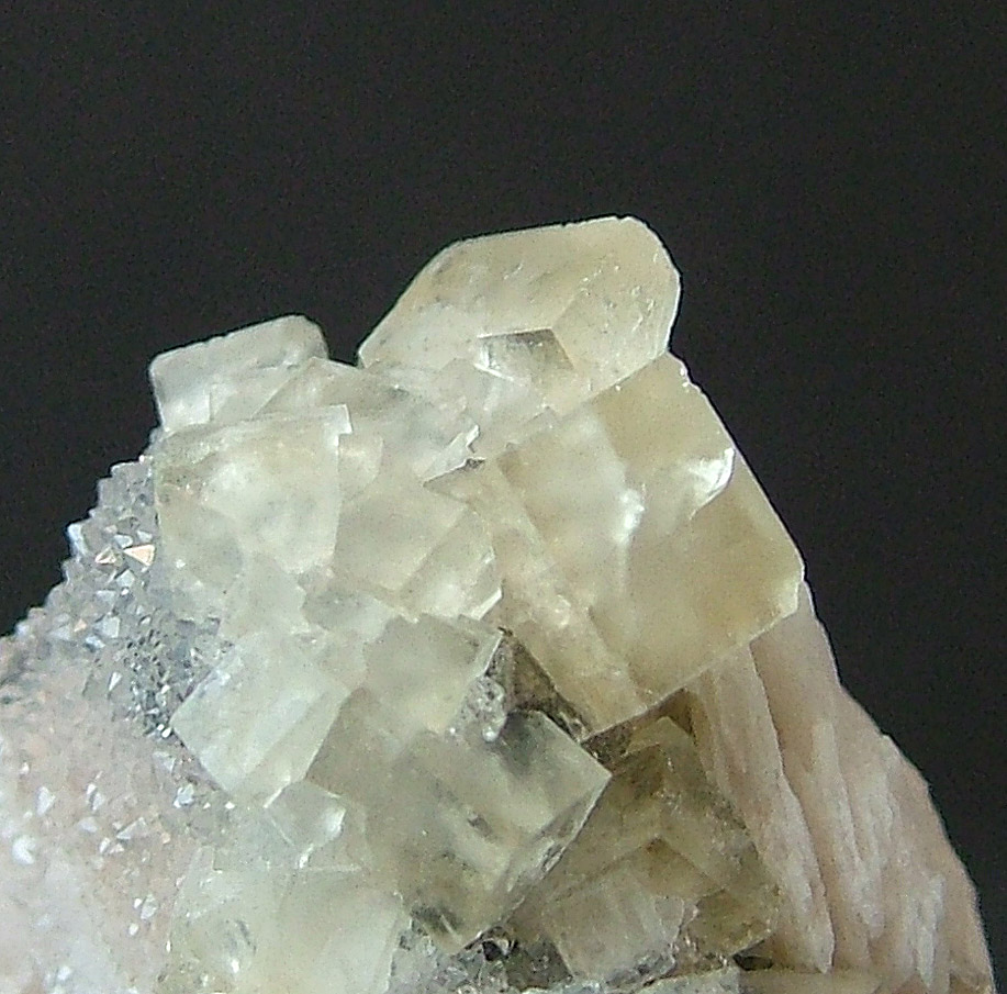 Fluorite With Galena On Quartz & Baryte