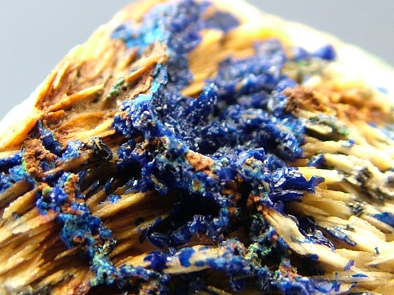 Azurite On Baryte