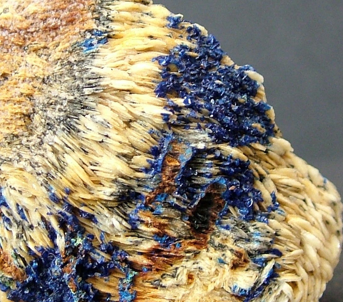 Azurite On Baryte