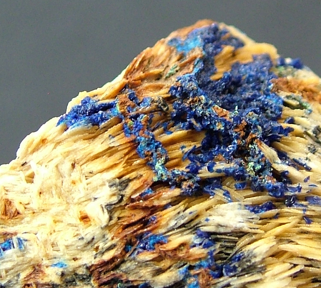 Azurite On Baryte