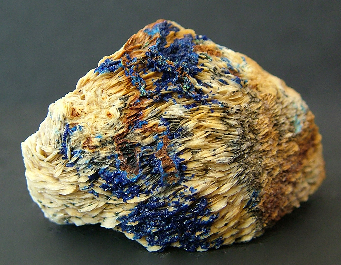 Azurite On Baryte