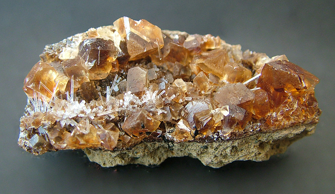 Natrolite & Calcite On Fossil Wood