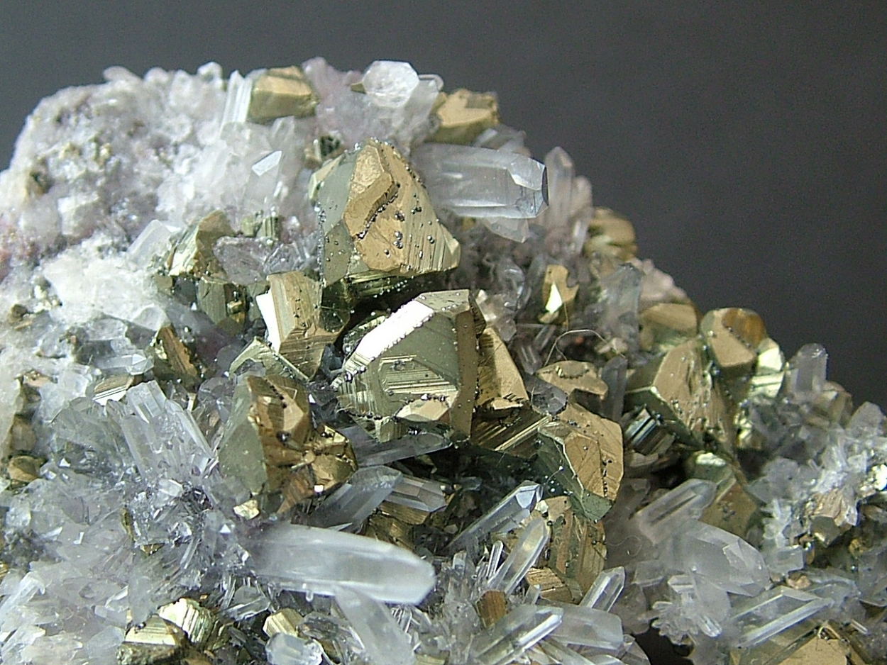 Chalcopyrite With Rock Crystal