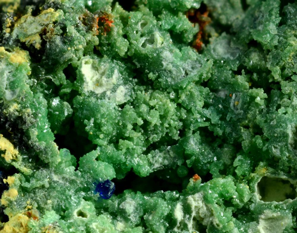 Azurite On Arsentsumebite