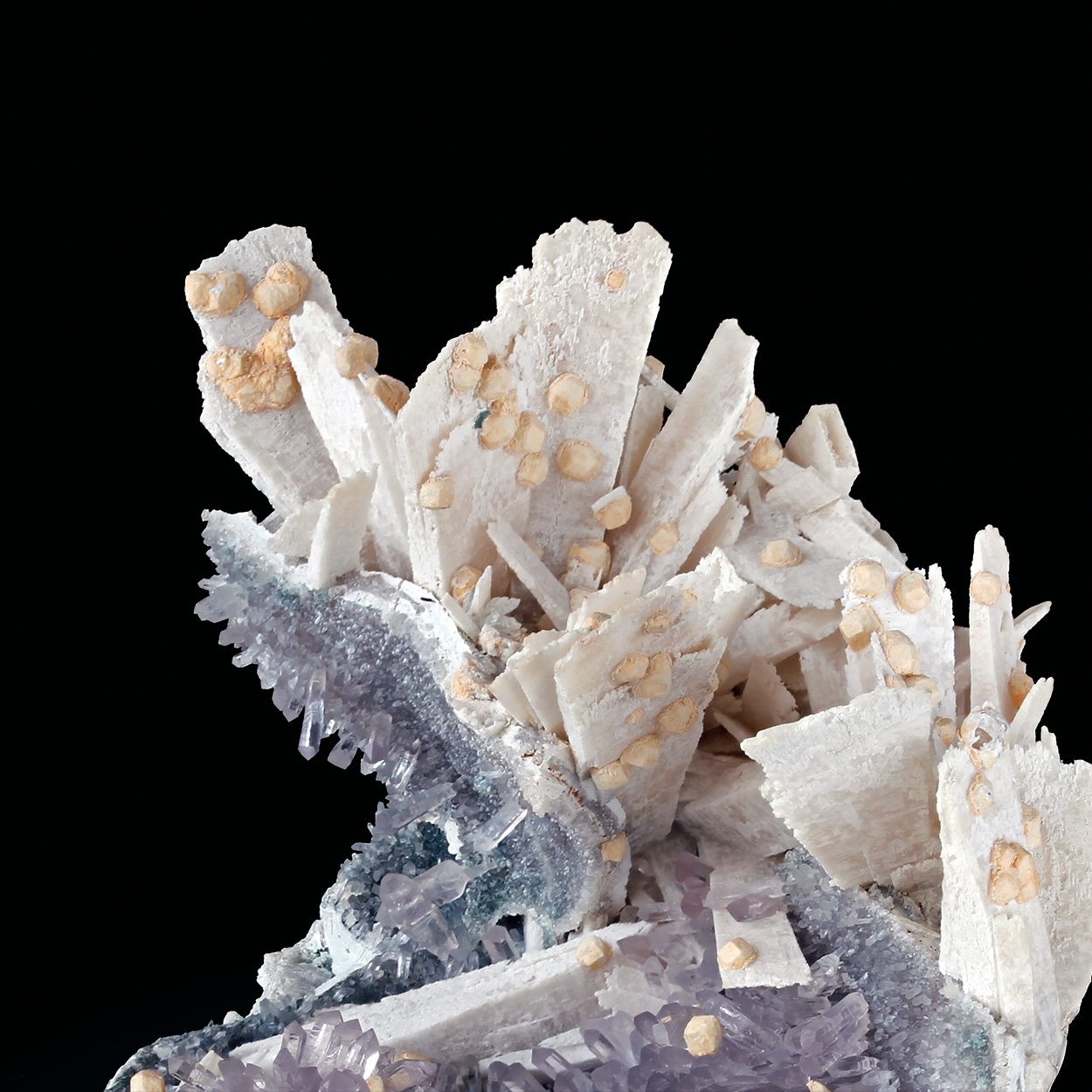 Anhydrite Calcite & Amethyst