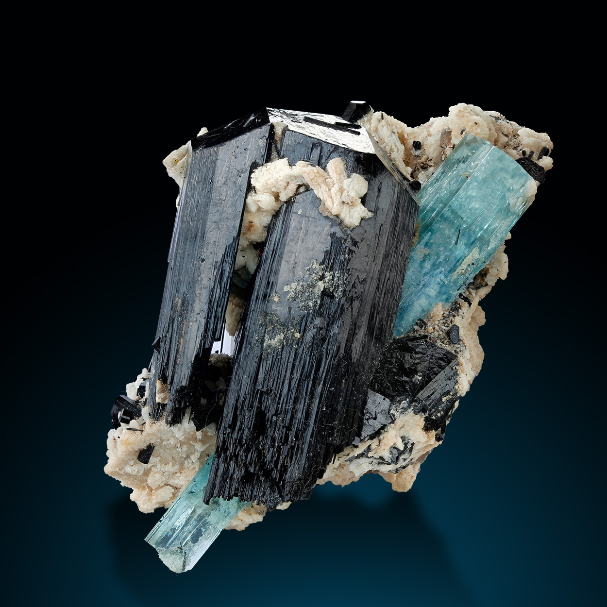 Aquamarine Tourmaline & Feldspar Group