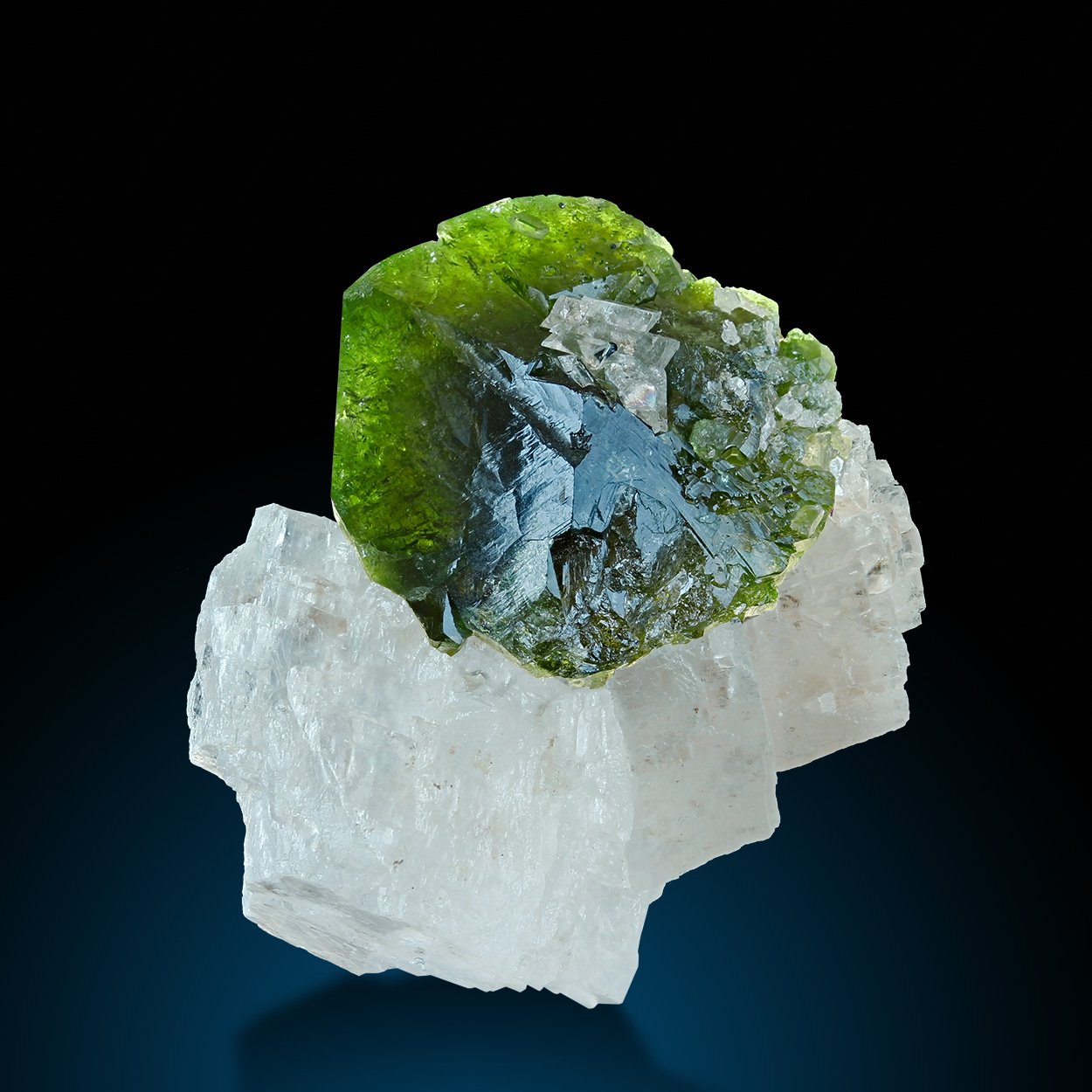 Tourmaline Var Uvite & Calcite