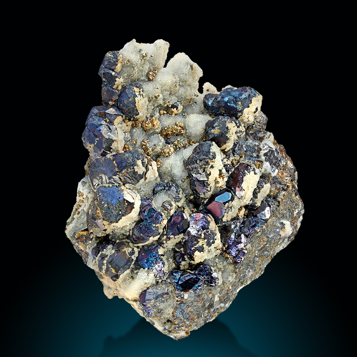 Sphalerite Calcite & Chalcopyrite