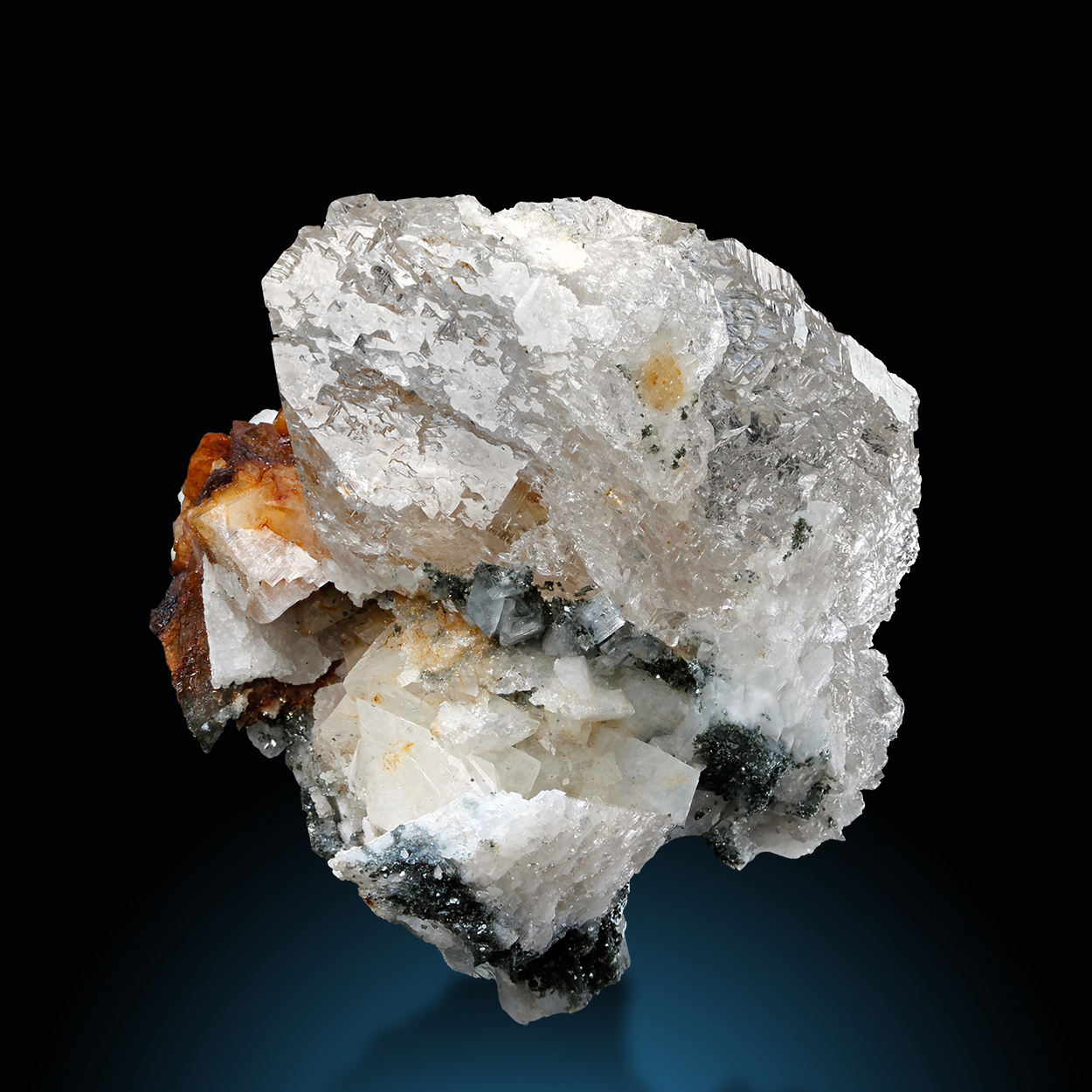 Rock Crystal Calcite & Adularia