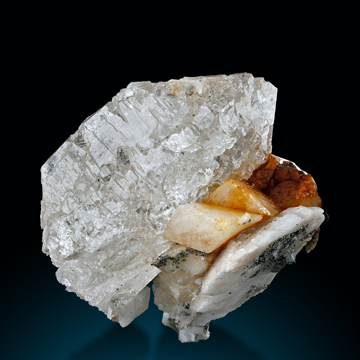 Rock Crystal Calcite & Adularia