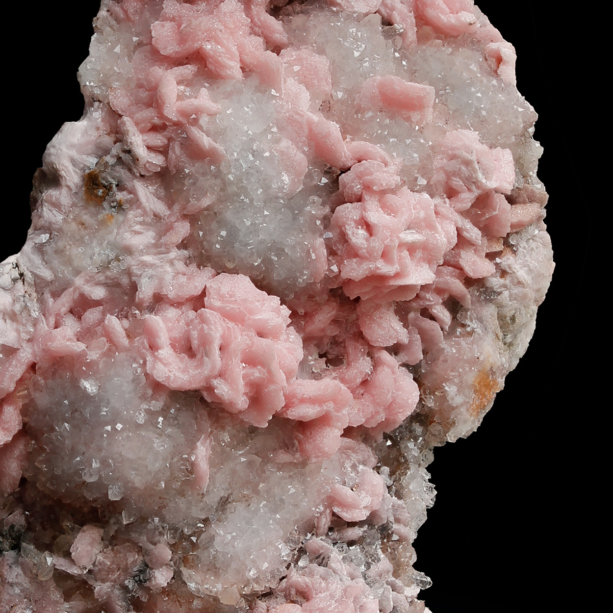 Rhodochrosite On Quartz