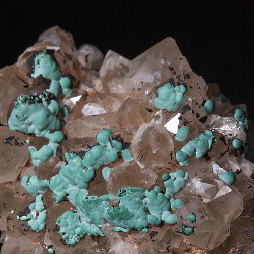 Malachite On Quartz