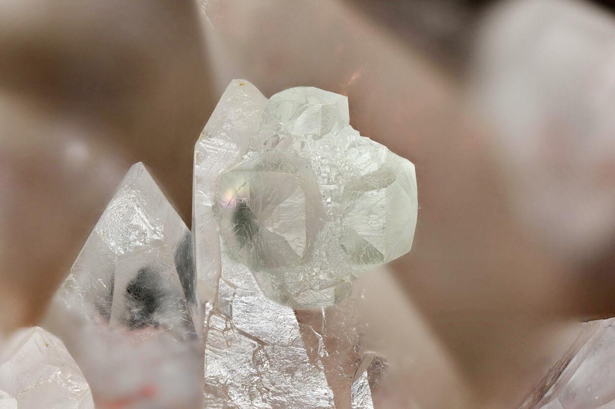 Fluorite On Calcite