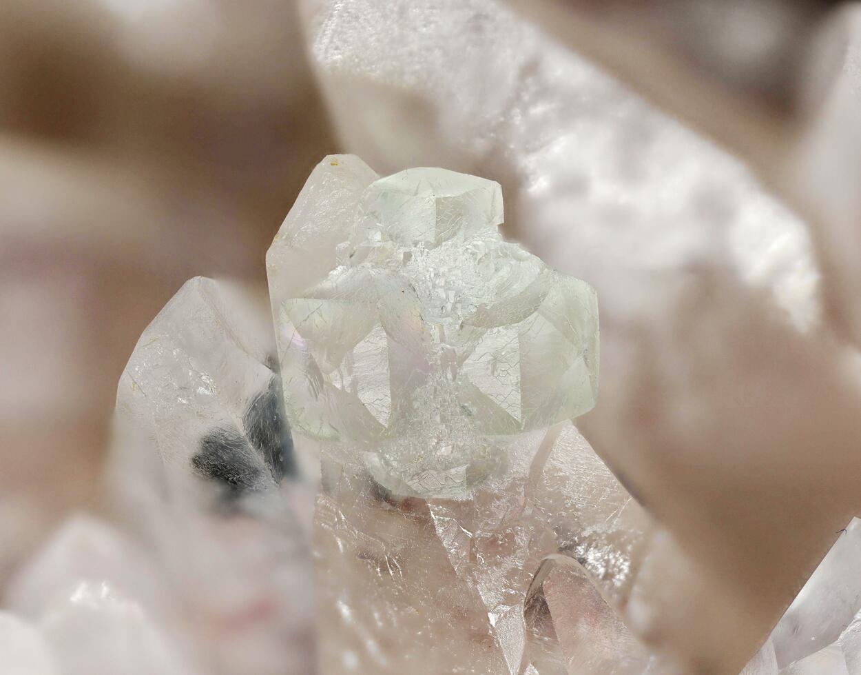 Fluorite On Calcite