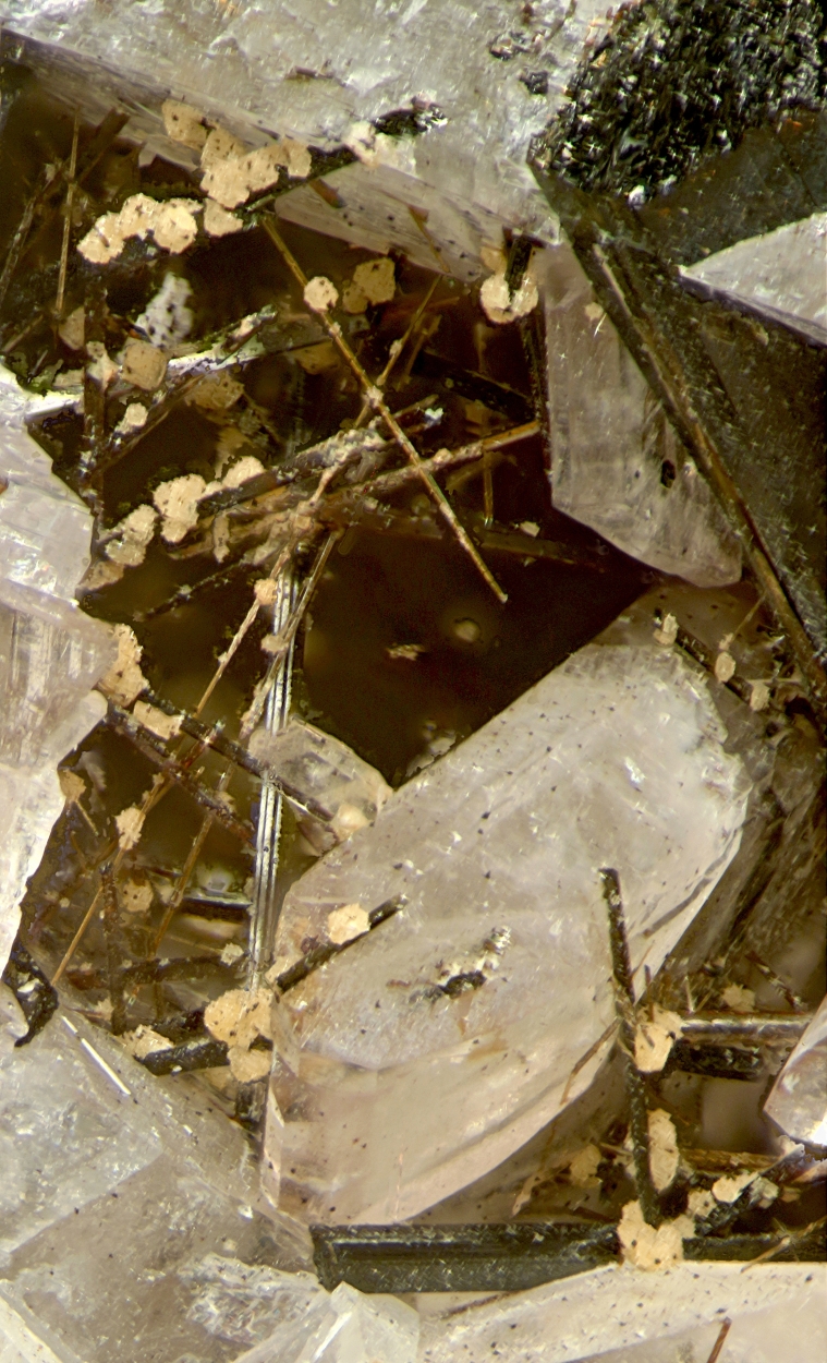 Epididymite With Pyrochlore Group & Lorenzenite On Aegirine With Rhabdophane-(Ce) Albite & Pyrobitumen