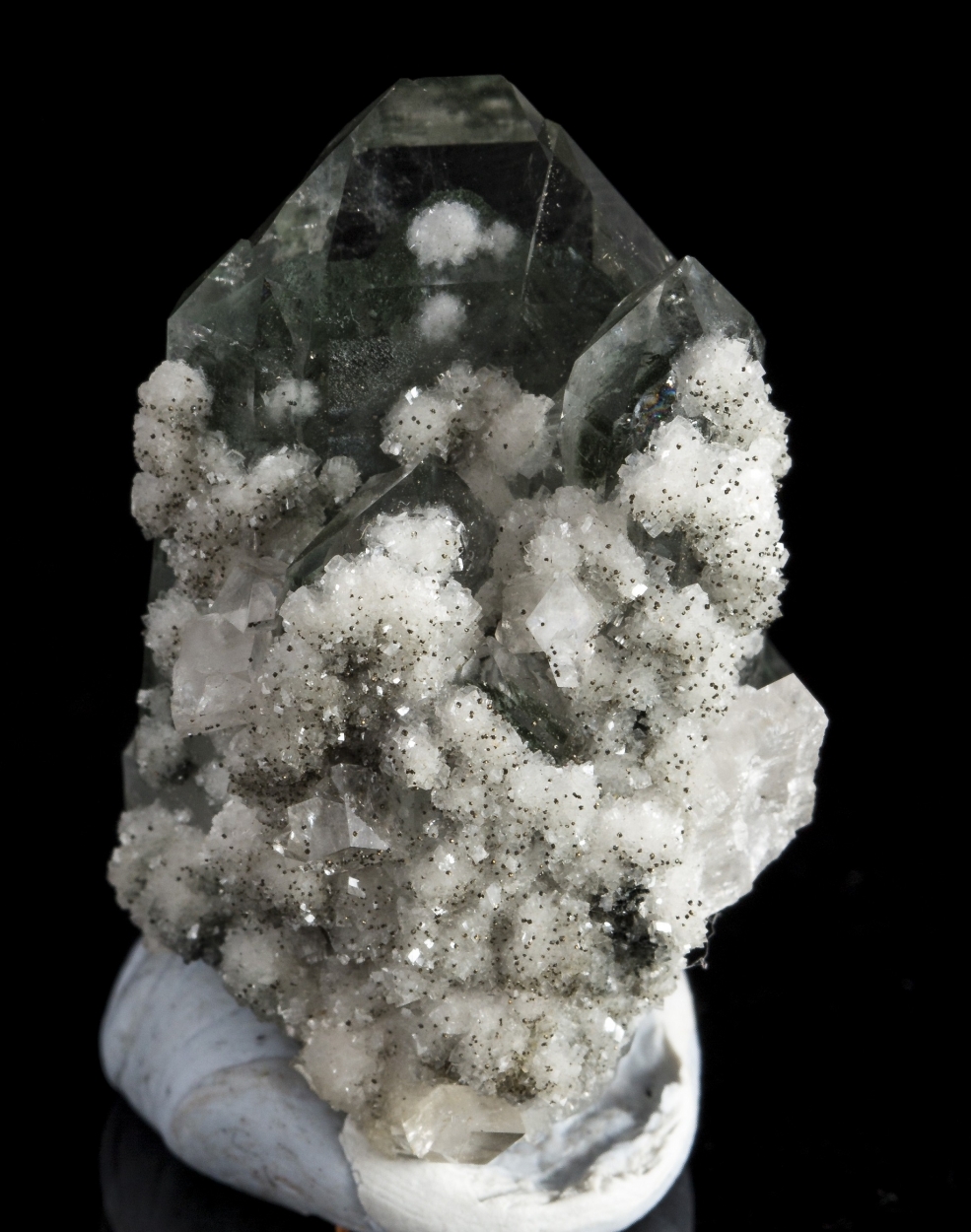 Quartz With Chlorite Calcite & Pyrite