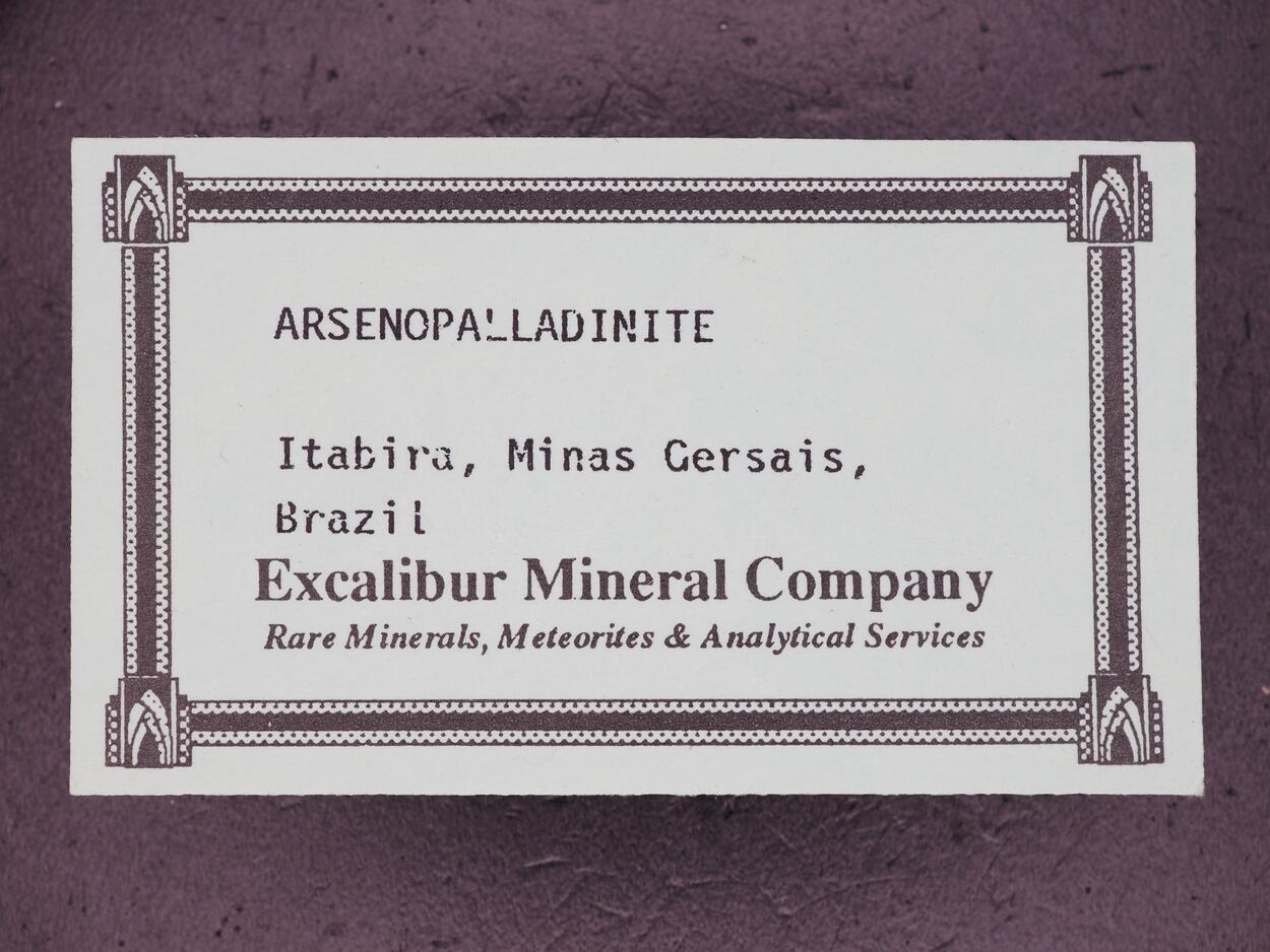 Arsenopalladinite & Palladian Gold