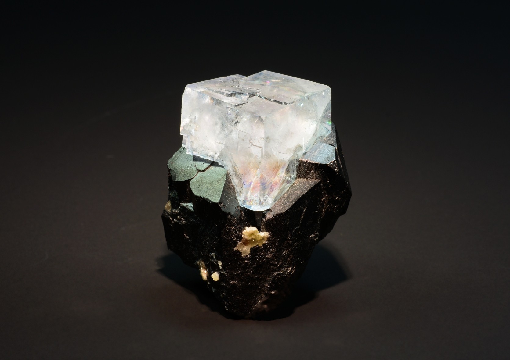 Fluorite On Ferberite