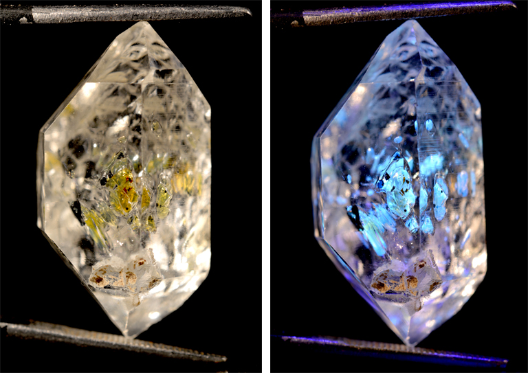 Quartz With Hydrocarbon Inclusions