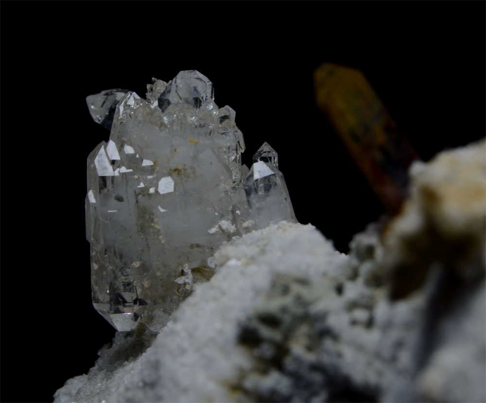 Brookite With Quartz