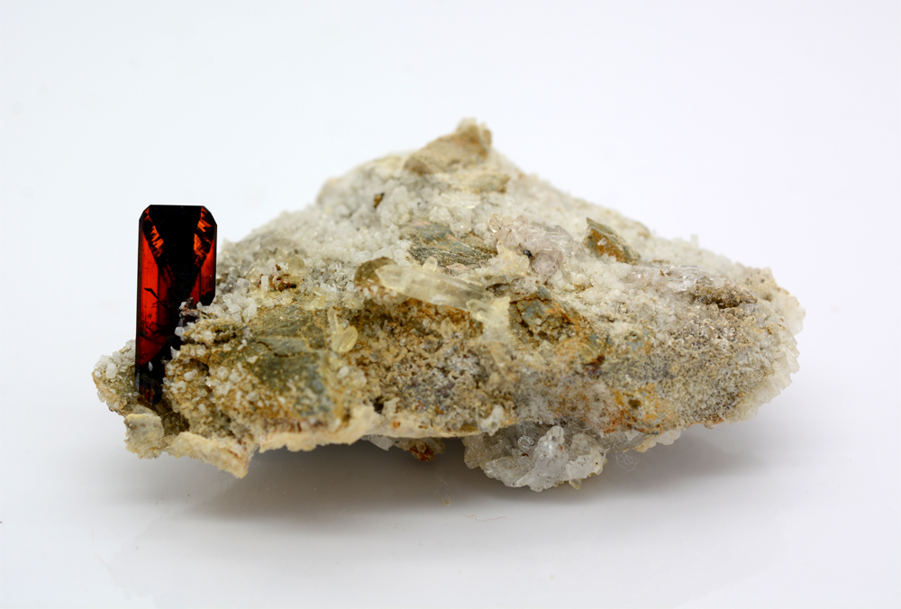 Brookite With Quartz & Albite