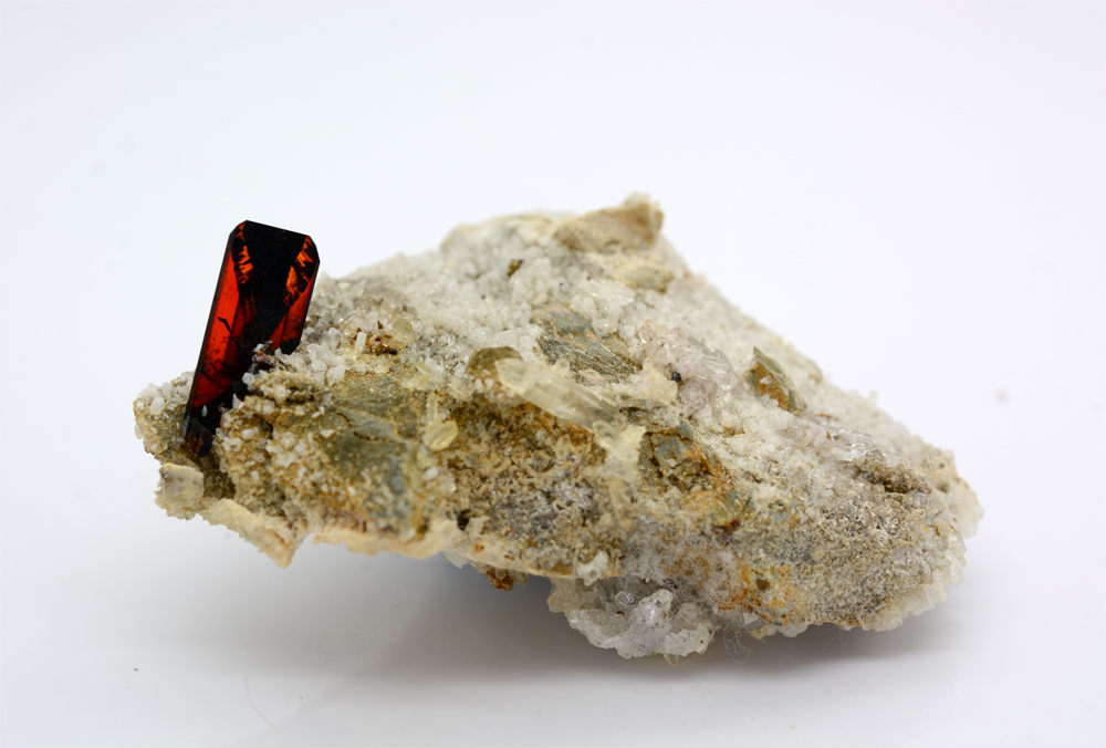 Brookite With Quartz & Albite