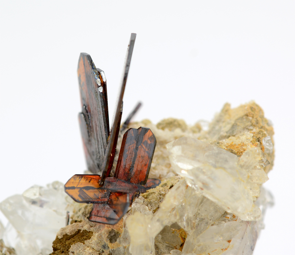 Brookite With Quartz