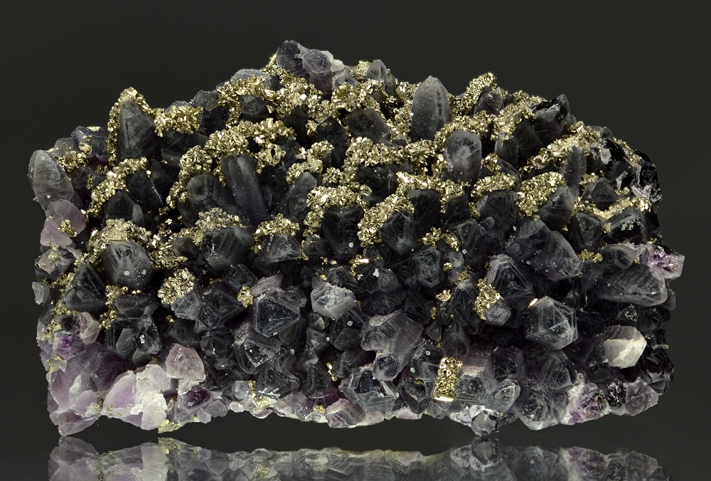 Pyrite On Amethyst